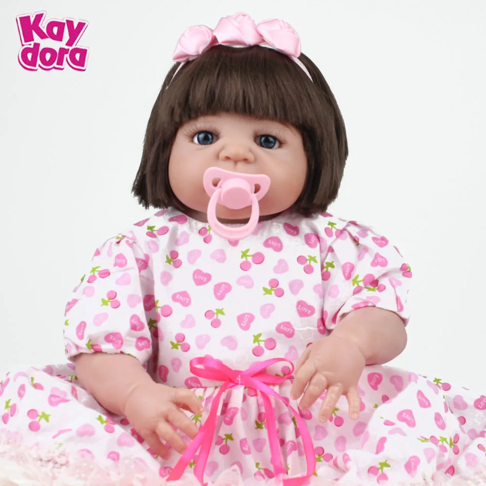 

55cm 22 inch KAYDORA Victoria Reborn Baby Dolls Full Body Silicone Lifelike Girl Reborn Babies Alive Kids Toys Christmas Gift