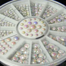 300 قطعة فاسق برشام مسمار الفن أعواد تزيين معدني الذهب ترصيع مسمار نصائح DIY (اللون: متعدد الألوان) S07