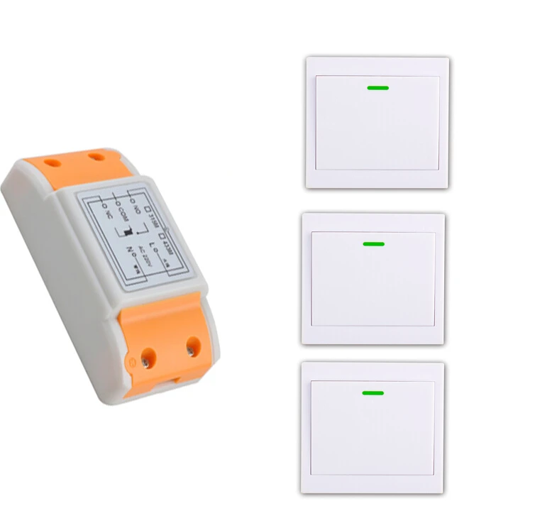 

2016 products 220 v 1 ch RF wireless remote control switch 1 receiver+3 transmitter remote control With a paste