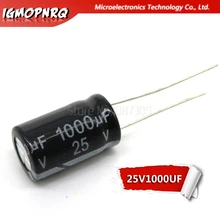 20 шт 25 в 1000 УФ 10*17 мм мкФ 25 в 10x17 мм алюминиевые электролитические конденсаторы DIP