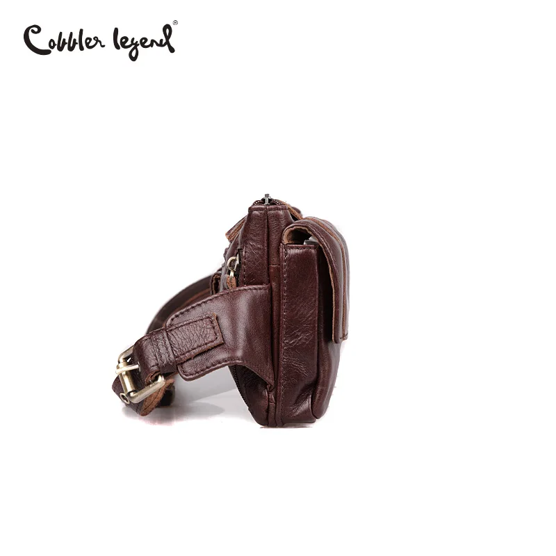 Cobbler Legend брендовая дизайнерская мужская поясная сумка из натуральной кожи на ремне однотонная кофейная сумка для телефона качественная поясная сумка