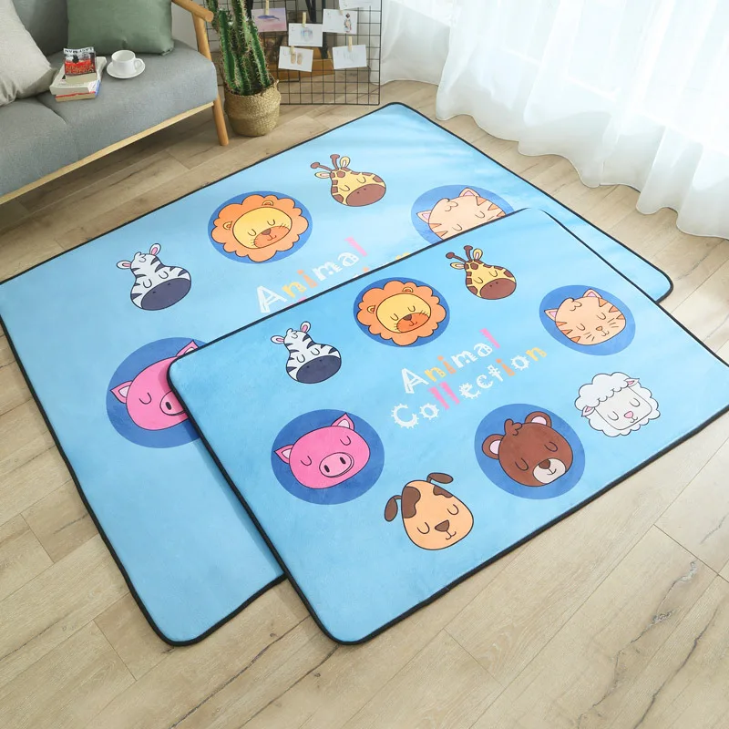  Infant Shining Baby Play Mat Children Puzzle Cartoon Carpet Suede Large Rugs Living Room Mat Childr