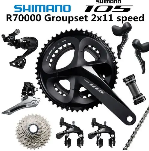SHIMANO 5800 105 R7000 Groupset переключатель дорожный велосипед 50 34 52 36 53 39T 165 170 172 5 175 мм 12 25 11 28