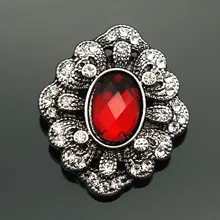 Модный украшенный стразами цветочный узор 20 мм застёжка, бусинка застежка браслета ювелирные изделия Большой стиль KZ1442