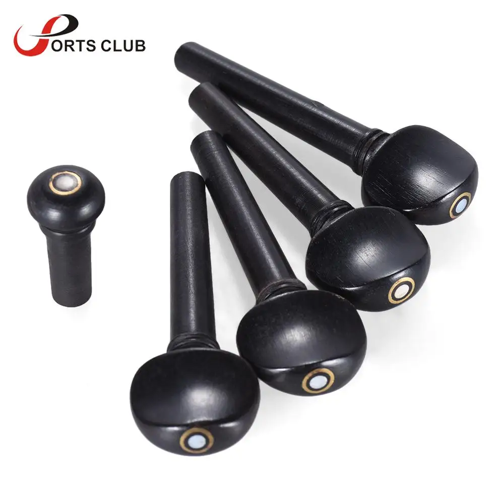 

1/8 1/4 1/2 3/4 4/4 1/10 1/12 1/32 Size Ebony Wood Violin Fiddle Tuning Pegs Endpin Set Replacement Black