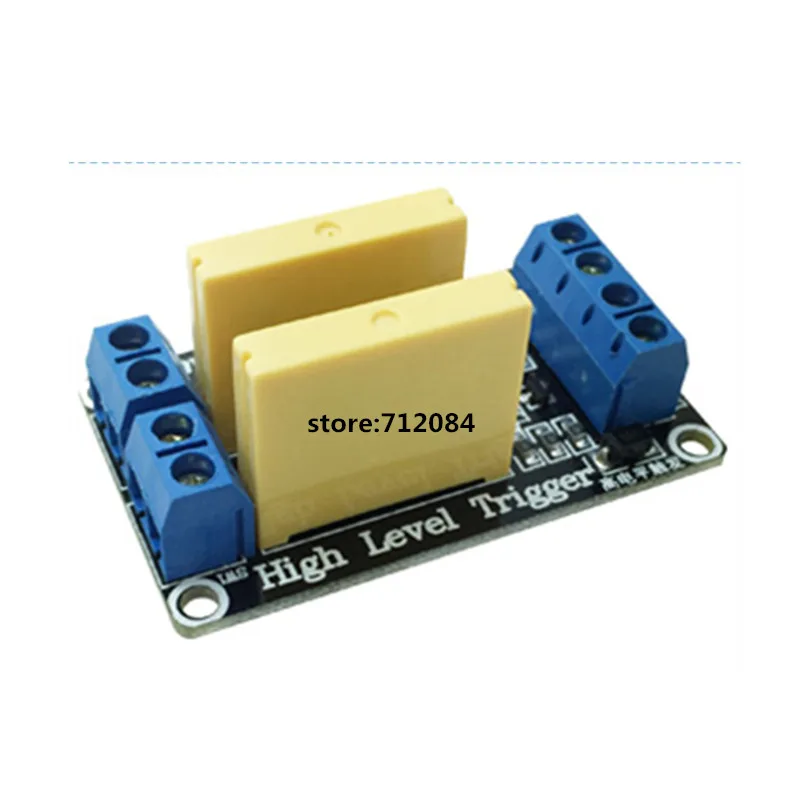 

2 channel solid state relay module High level 5A trigger DC control DC 3-32V load 5A PLC automation equipment control