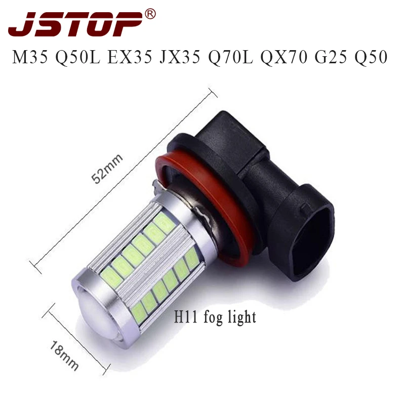 JX35 led fog light Car 24V 550lm canbus 12V H11 led white 6000k led Car