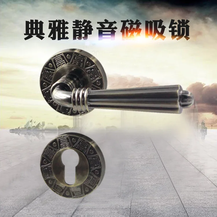 

2018 Rushed Time-limited Fechadura Locks Fission Lock Bedroom Door Indoor Antique Copper The Solid Wood Handle