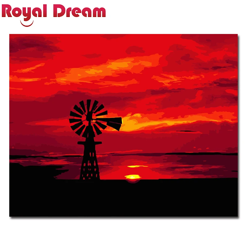 

Landscape DIY Painting By Numbers Kit Paint On Canvas Painting Calligraphy For Living Room