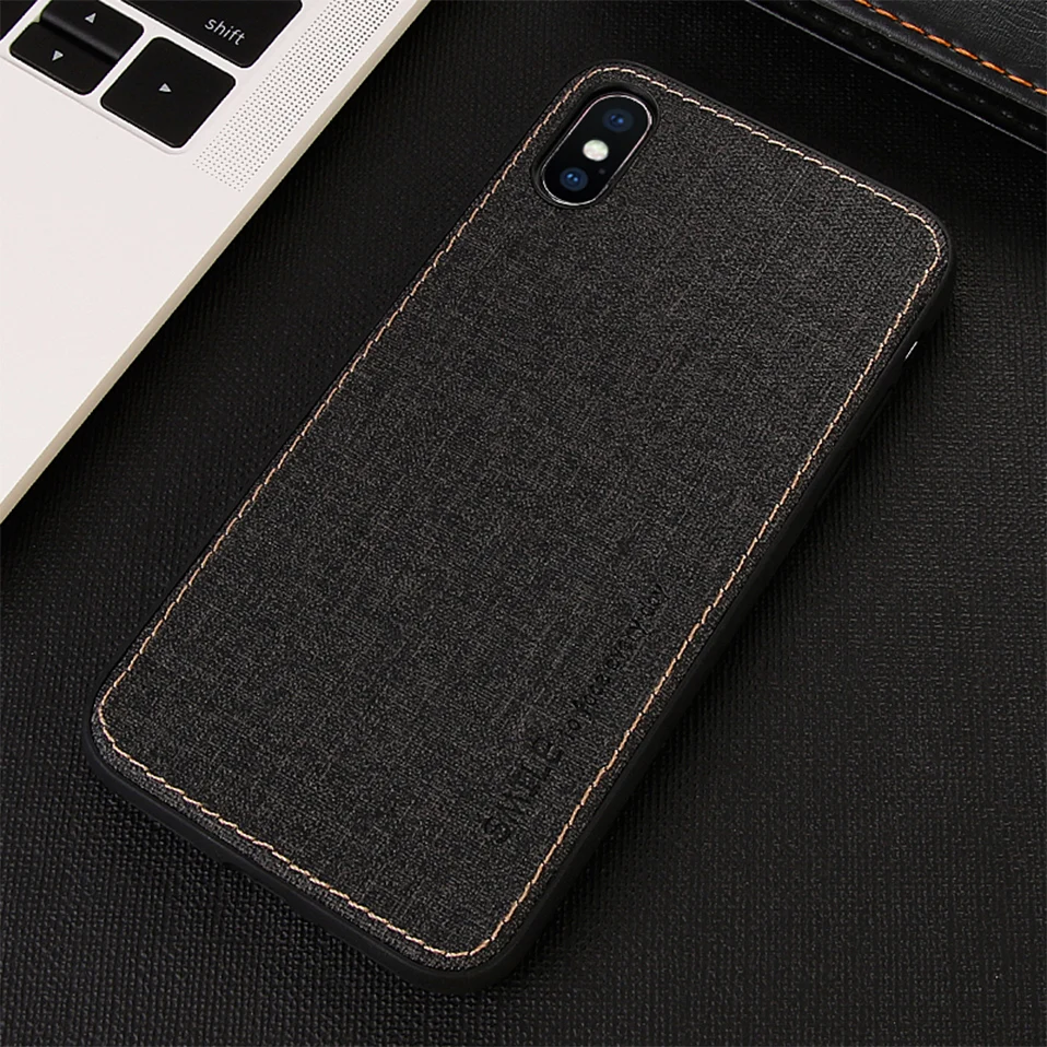 For iphone 6 6S 7 8 TPU+PC Cloth line phone case iPhone Plus Funda Drop-proof Back Covers X XR XS MAX |