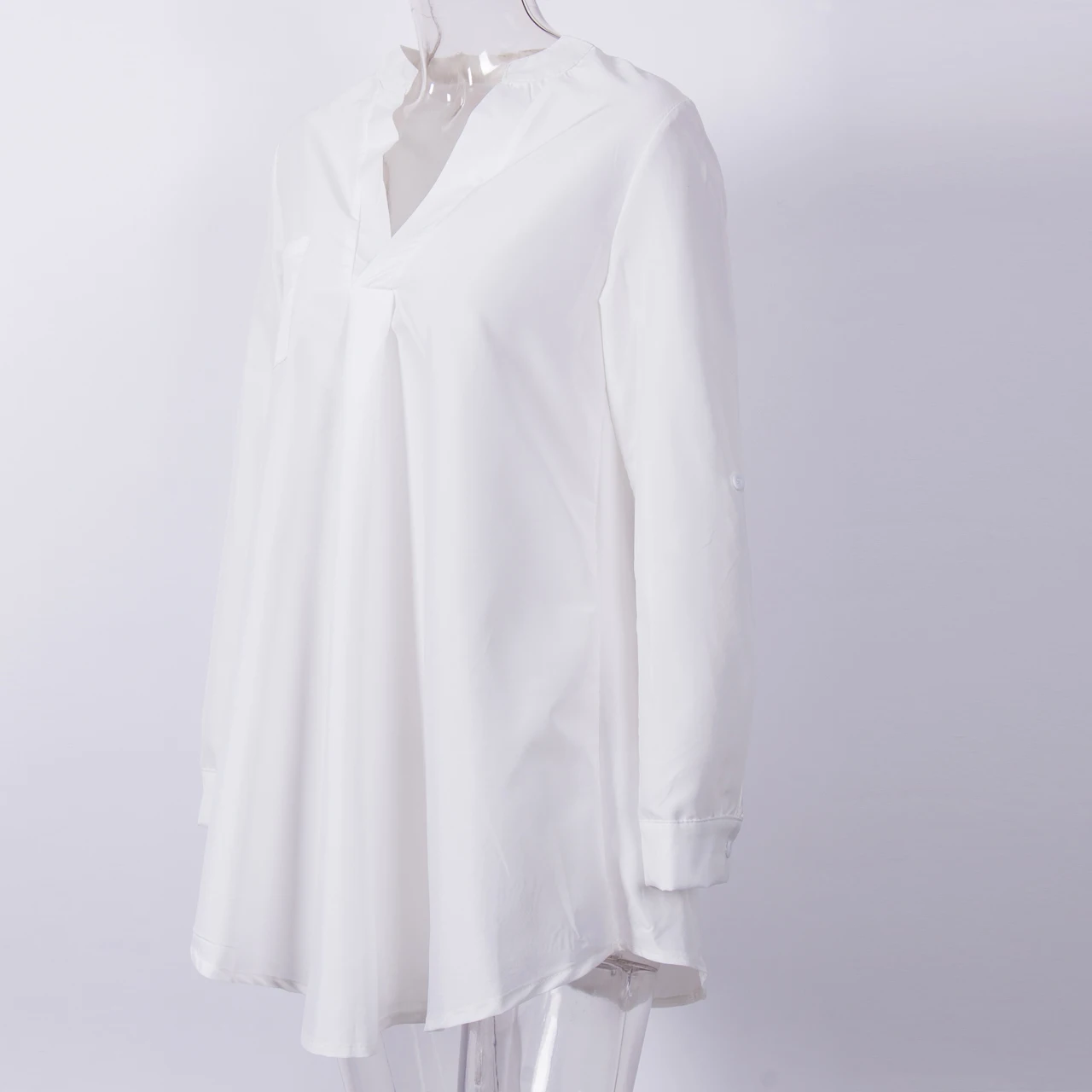 

Hot Summer Autumn 2018 Plus Size 2XL White Shirt Female Big Sizes Long Sleeve Shirt Fashion Bodycon Leisure Cotton Blouse Tops