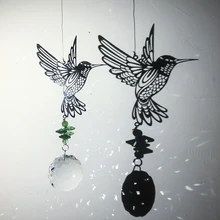 H& D Хрустальный цветок призма Ловец Солнца Радуга производитель Колибри кулон Висячие украшения окно сад Защита от солнца для подарка