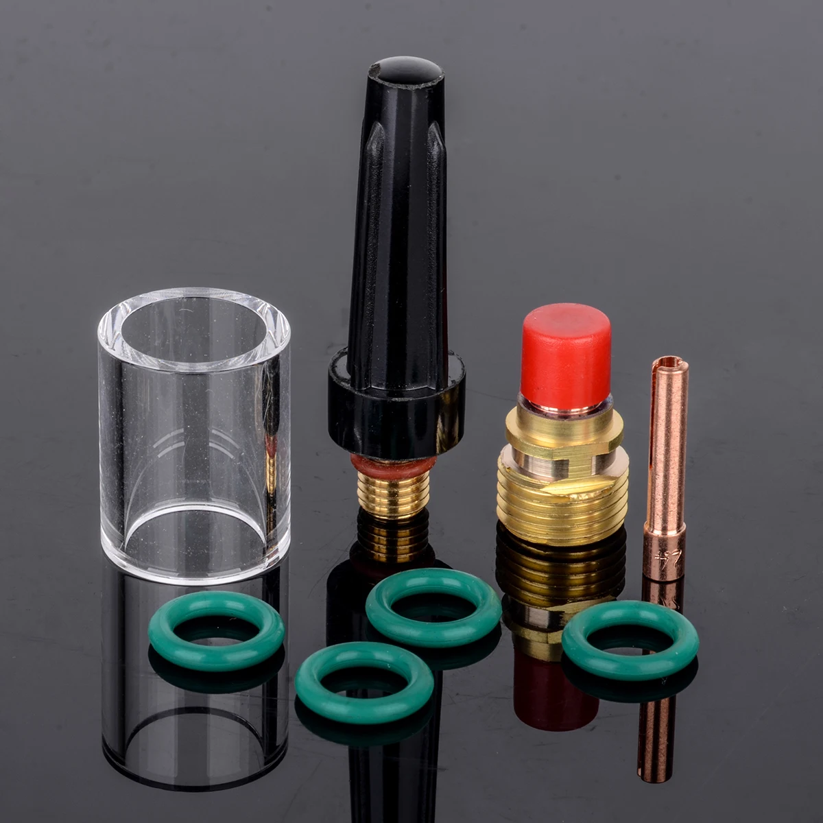 8pcs Mayitr 2.4mm Welding Torch Gas Lens Pyrex Cup Kit For Tig WP 9/20