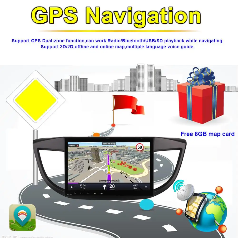 Cheap 10.1 Inch Android IPS Screen Car Radio Stereo For Honda CRV CR-V 2012 2013 2014 2015 2016 Car GPS Navigation Multimedia Player 6