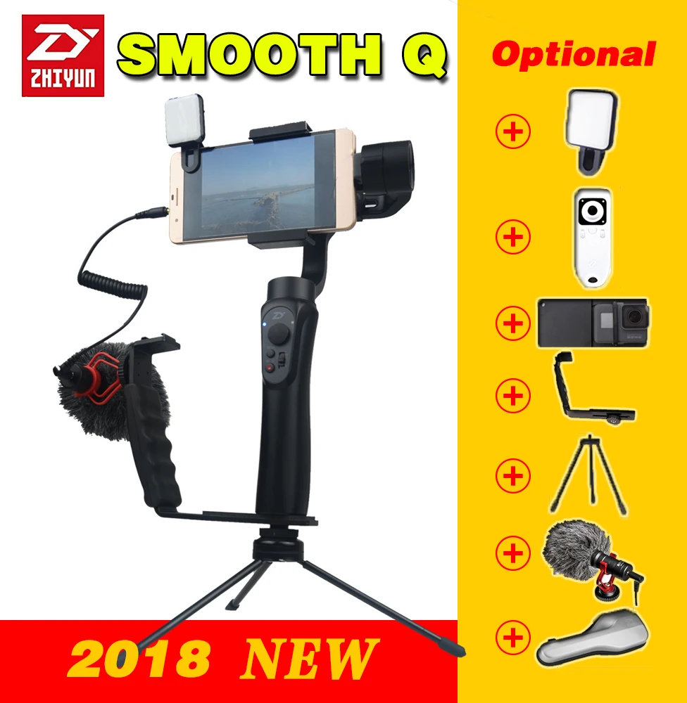 Zhiyun smooth q Handheld 3 Axis phone gimbals Stabilizer for font b action b font camera