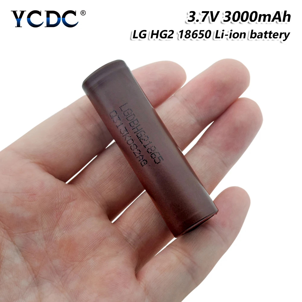 

LG 18650-HG2 3.7V 3000mAh Li-ion Battery Rechargeable For Power Bank Torch for Laser Pen LED Flashlight Cell battery holder
