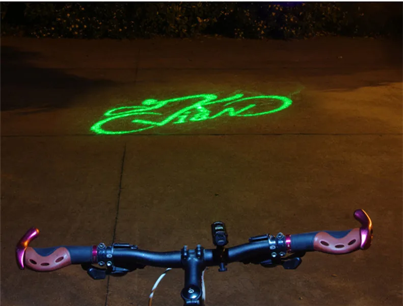 Велоспорт велосипедный спорт Лазерная фара зарядка через usb Лазерная Предупреждение передний свет ночь MTB дорожный аксессуары Передняя лампа черный
