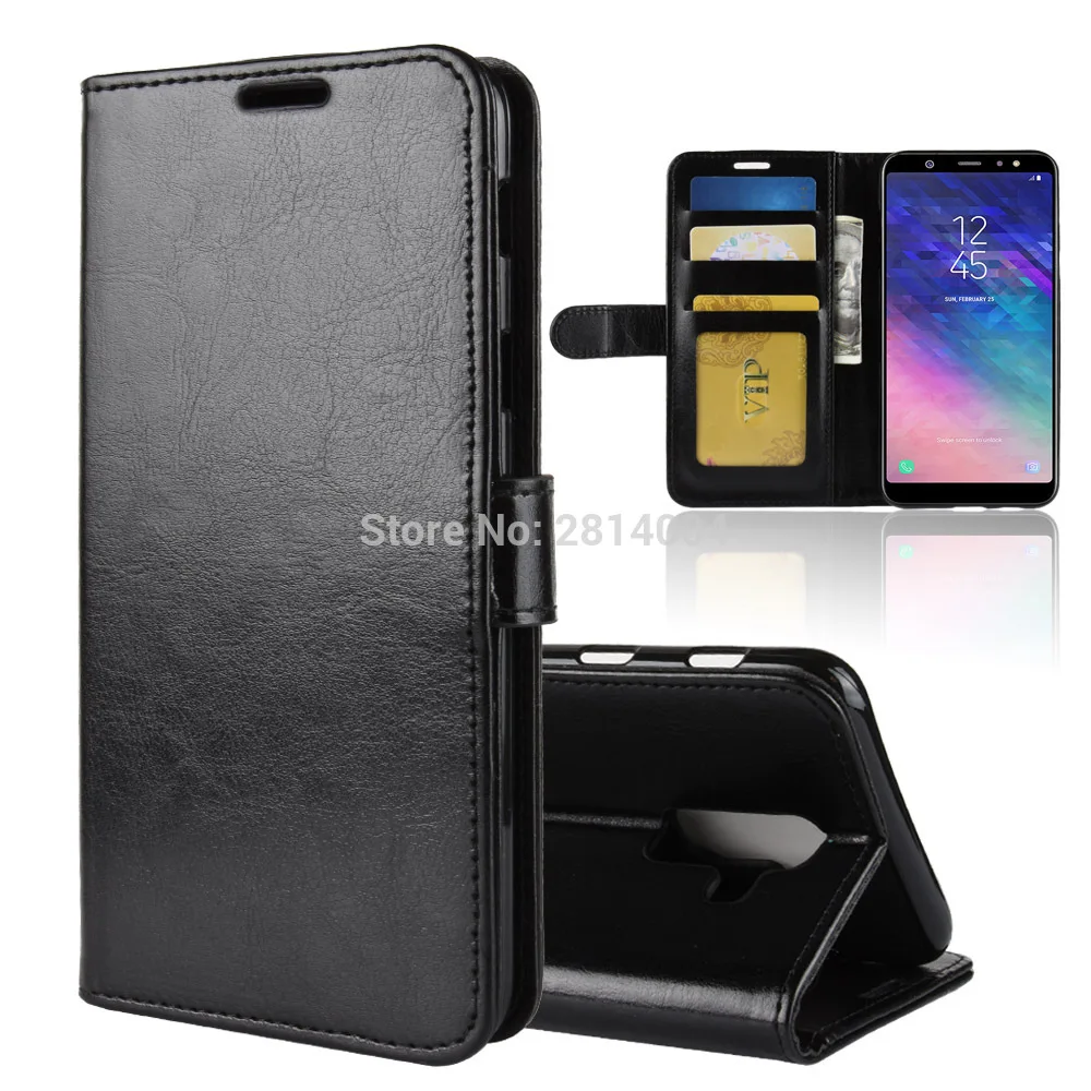 

Dscacc PU Retro Leather Wallet Case for Samsung S10 A6 Plus S10E J7 Prime 2 Duo A8+ A730F J4 J8 J6 note9 A9 A8 Star (50pcs)