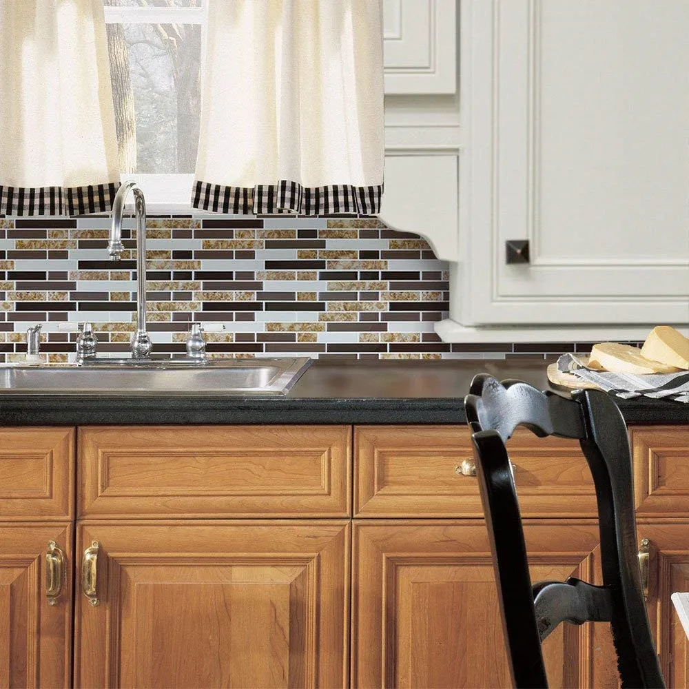 Самоклеющаяся мозаичная плитка 3D Наклейка на стену DIY Кухня Ванная домашний декор виниловая кожура и палка космический серый мрамор-1 лист