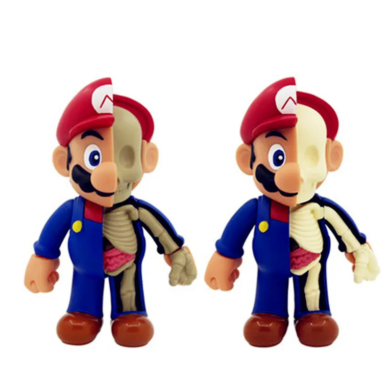 

OriginalFake Mario Cosplay KAWS Street Art PVC Action Figure Collection Model Medicom Toy G1100