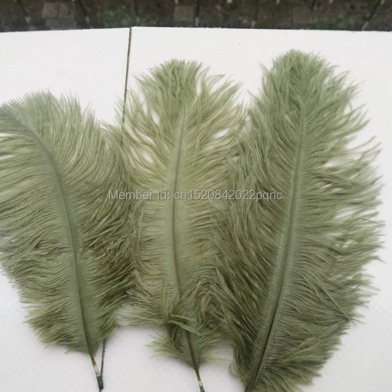 

Wholesale 10pcs beautiful High Quality Army Green ostrich feathers 6-8 inches/15-20 cm for Party/wedding Decoration