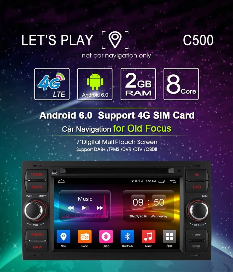 Sale car media C500 Android 6.0 Octa 8 Core In Dash Car DVD Player For Ford Mondeo Focus Transit C-MAX GPS Navi Radio Support 4G LTE 1 Sale car media C500 Android 6.0 Octa 8 Core In Dash Car DVD Player For Ford Mondeo Focus Transit C-MAX GPS Navi Radio Support 4G LTE 1