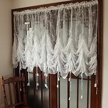 European Rustic Vintage Floral font b Window b font font b Curtain b font White Adjustable