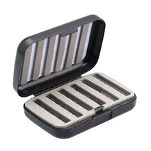 Коробка для рыболовных снастей с двойными бортами из пенопласта, водонепроницаемый пластик, 4 отсека, рыболовная коробка для ловли нахлыстом, приманка, крючок, снасти для хранения#25