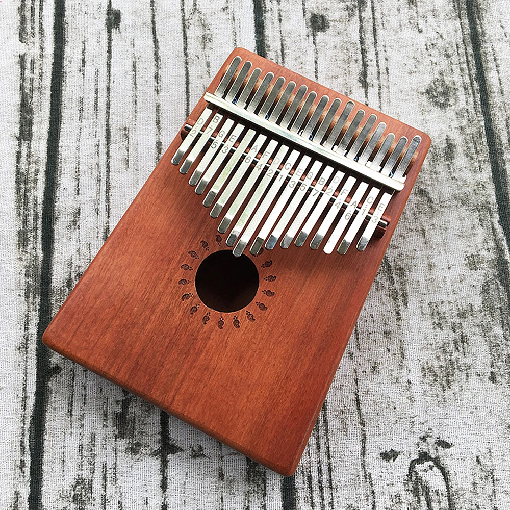 17 ключей калимба Mbira Thumb пианино традиционный музыкальный инструмент аккомпанемент с настройки молотки шкала наклейка