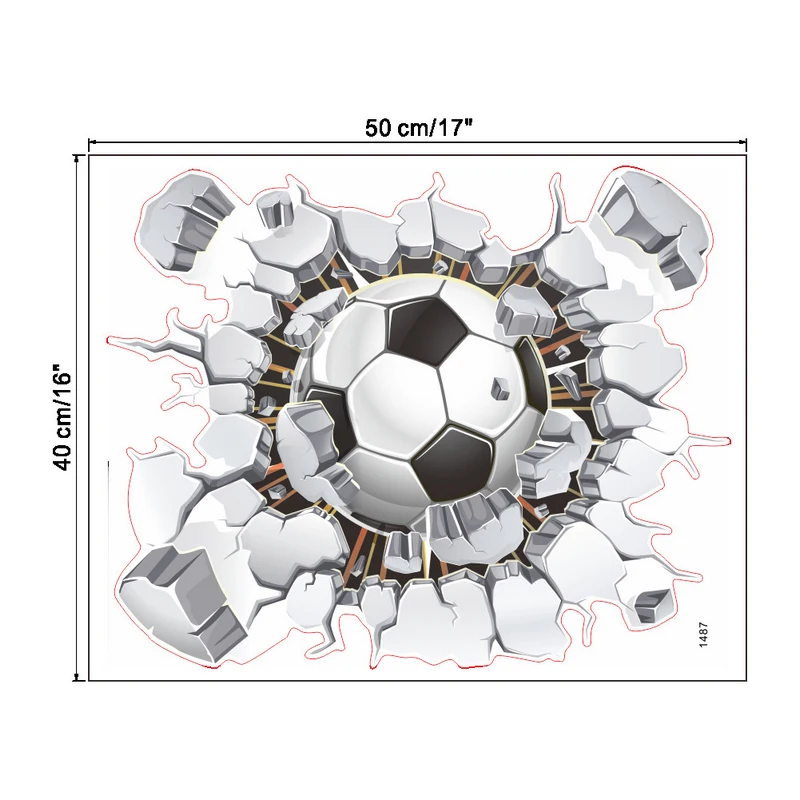 JX-LCLYL  Soccer Ball Football Art Vinyl Wall Sticker Kids Room Decal Decor Stickers Gift
