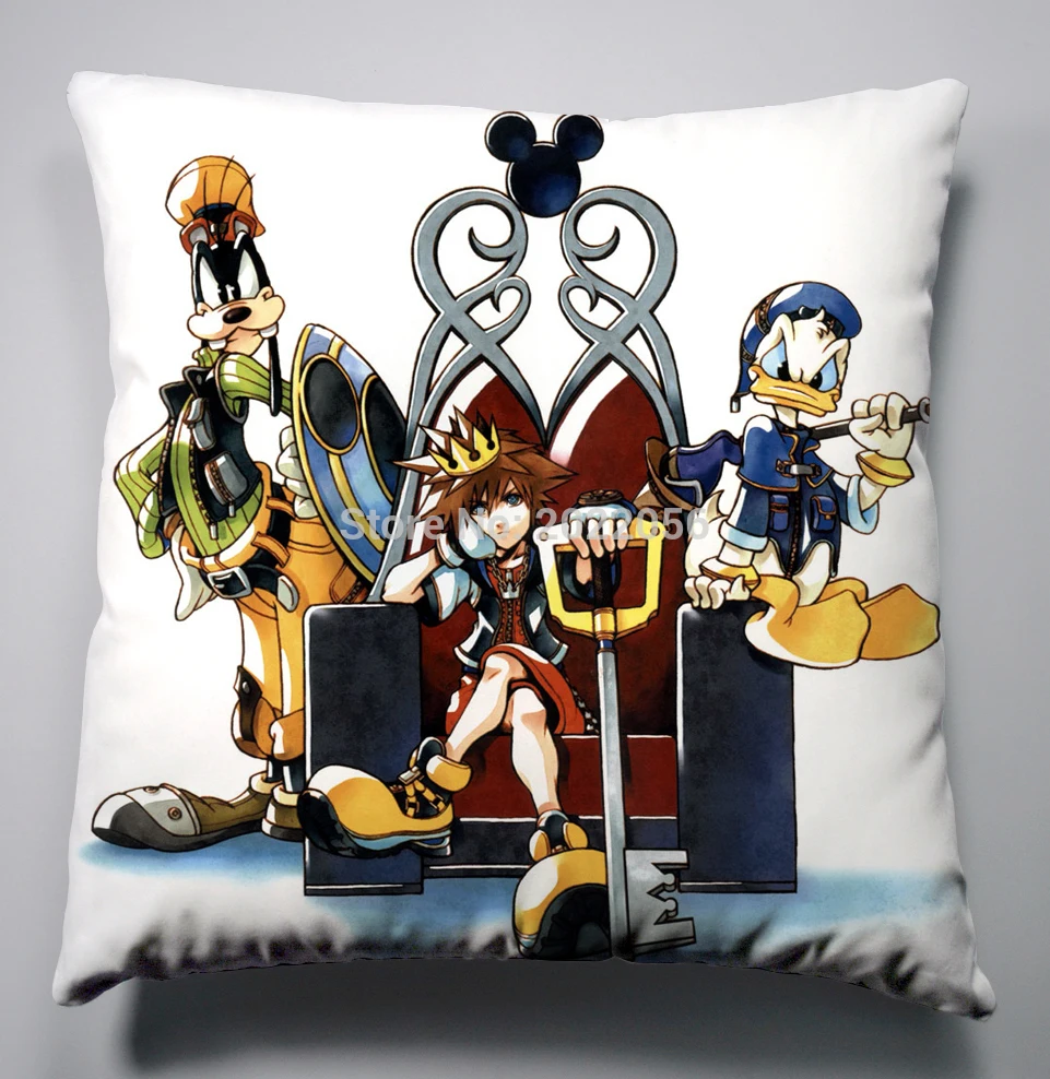 Anime Manga Kingdom Hearts Pillow 40x40cm Pillow Case Cover Seat