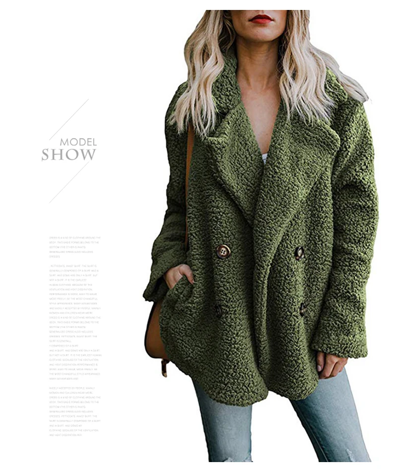 Warm Winter Coat Women Faux Fur Fleece Jacket Casual Woman Long Sleeve Overcoat Fourrure Femme 2018 Plus Size Coats And Jackets (12)