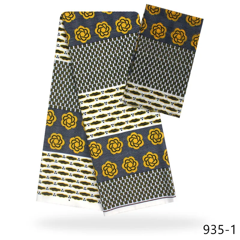 

Wax Pattern Satin Soft Silk Fabric Set Wholesale In African Wax Pattern Silk Material Soft Ankara Prints For Party Dress 935