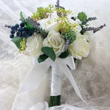 Новое Прибытие Волшебный лес Красивый Красочный Люкс Для Невесты Цветок свадебный букет искусственный цветок розы свадебные букеты