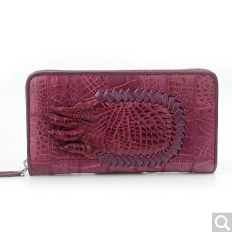 luolaini Purple crocodile leather women clutch bag hand pack crocodile ...