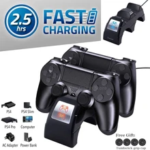 PS4 PRO тонкий двойной беспроводной контроллер зарядное устройство и игровая станция 4 джойстика Быстрая Зарядка Док-станция для sony PS4 DualShock 4