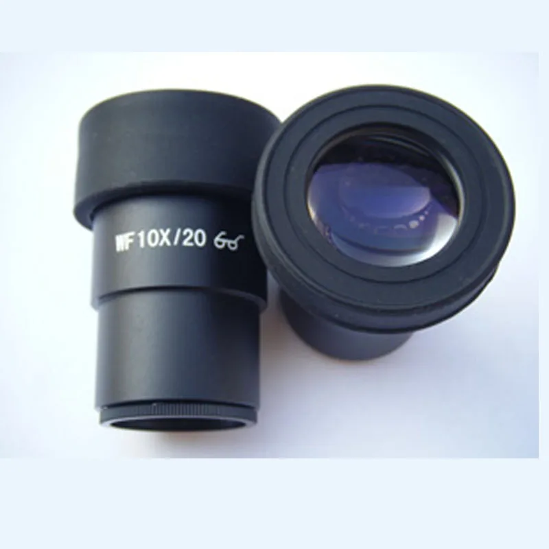 

2 pcs WF10X/ 20mm Stereo Zoom Microscope eyepieces High eyepoint wide angle lens with eyepiece cups Mounting size 30mm