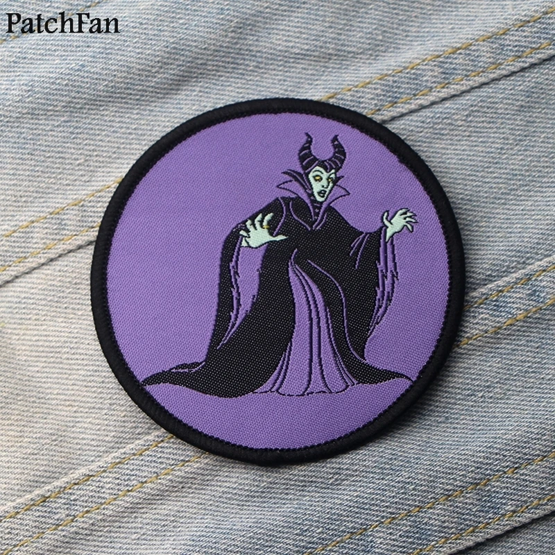 20 шт/партия Patchfan Maleficent аппликационные заплатки Сделай Сам Железный На para обуви джинсы сумка рубашка наклейки для одежды вышитый логотип A1853