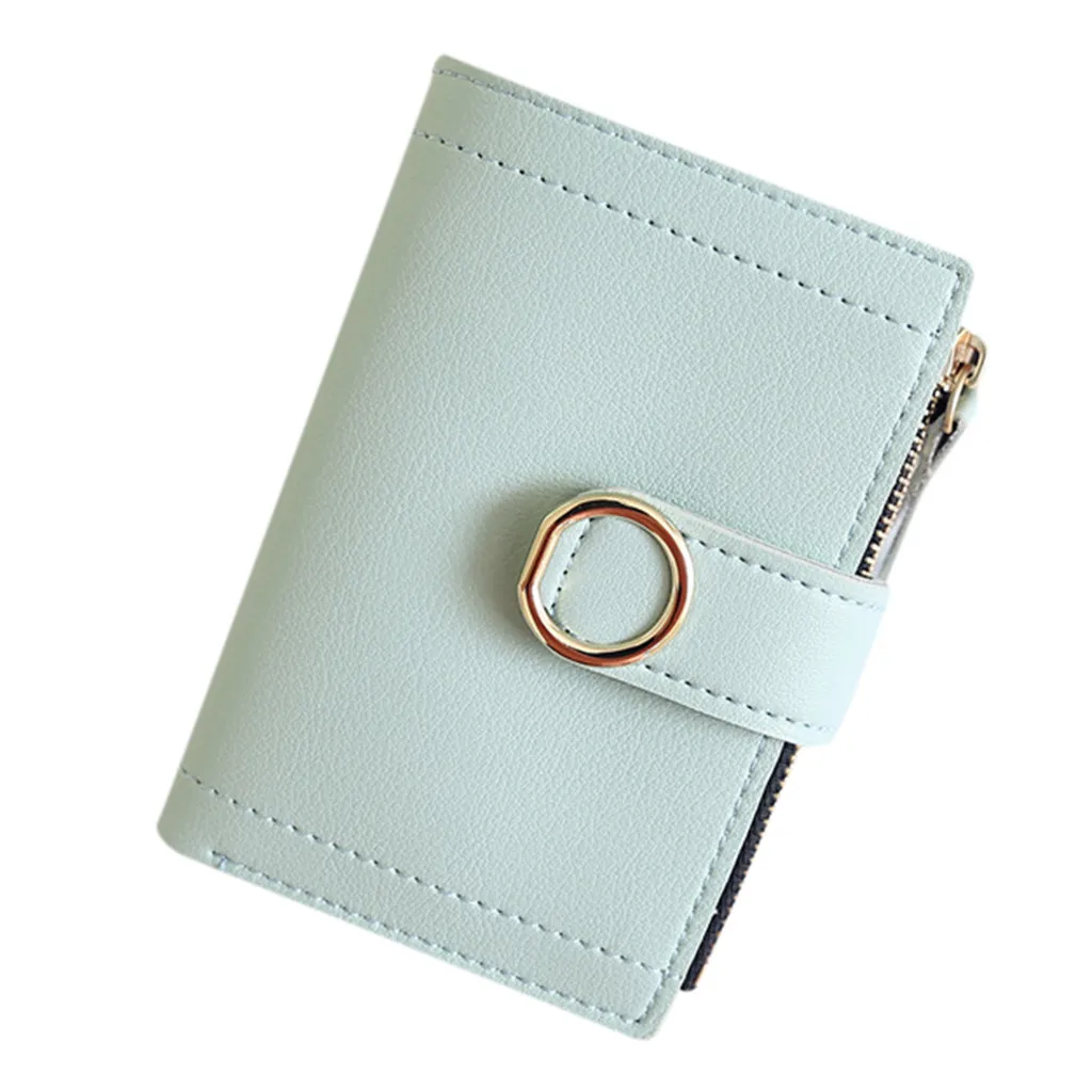 Женское короткое стильное модное однотонное милое портмоне держатель для карт сумка@ 3 - Цвет: E