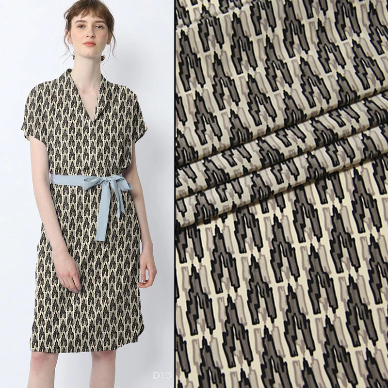 

100% Silk crepe wide-width inkjet summer dress t-shirt designer fabric