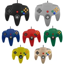 10pcs a lot Hot Sell Long Handle Wired Game Controller for N64 Gamepad Joystick for Nintendo for 64