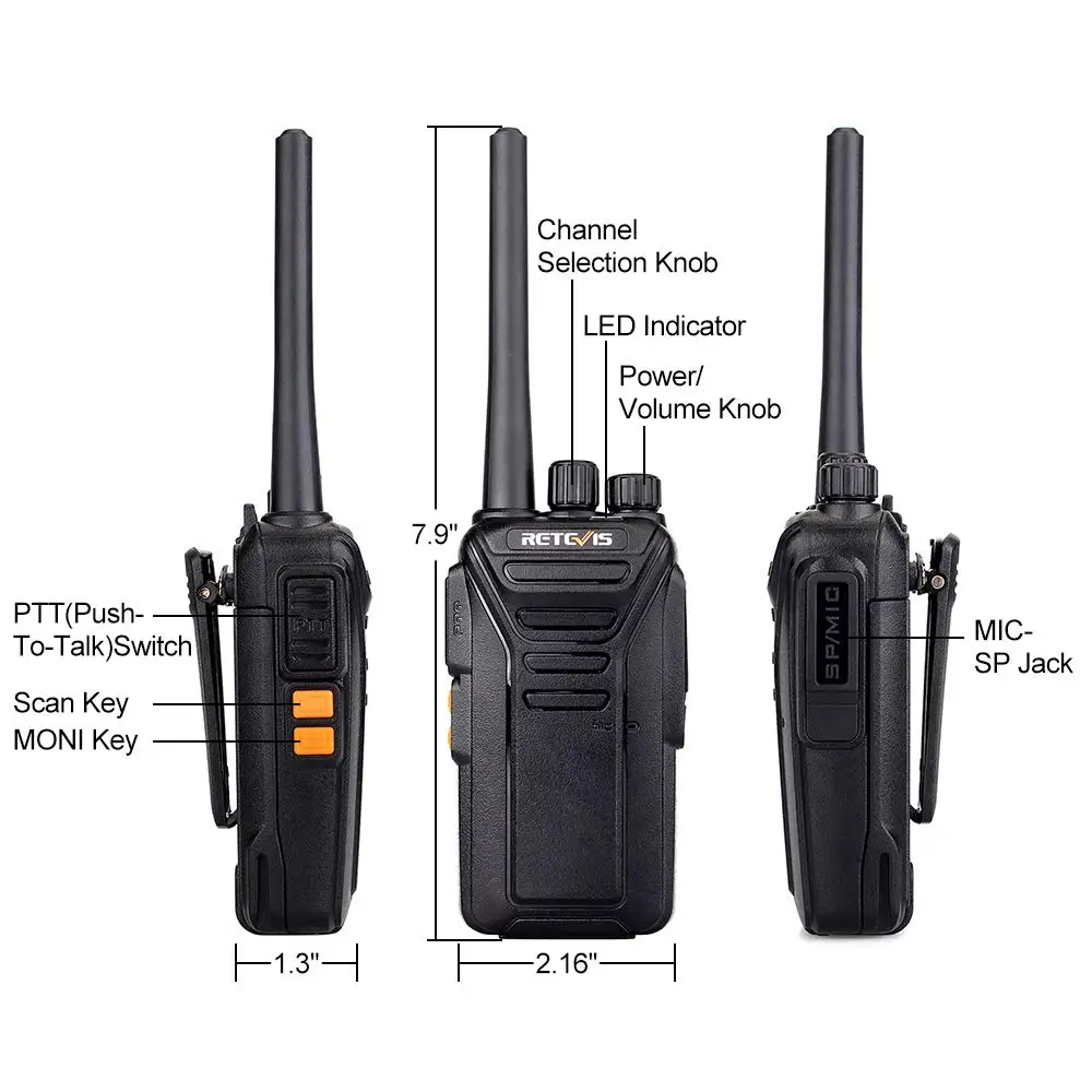 2pcs Retevis RT27 Walkie Talkie PMR Radio PMR446 FRS 0 5W 2W VOX USB Charging Scrambler 2