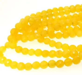 

Unique Pearls jewellery Store 6MM Yellow Agate Round Jasper Gemstone Loose Beads One Full Strand 15 inches LC3-0306