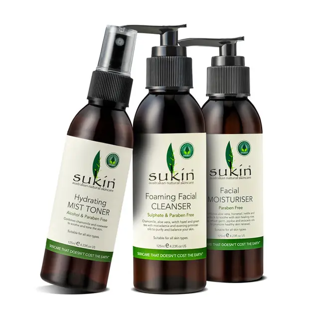 Australia Sukin skincare set Facial Moisturiser+Foaming Facial Cleanser