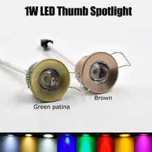 5 шт. ультра-маленький светодиодный потолочный светильник 1 Вт COB мини-прожектор AC85-265V счетчик встроенный Thumb light