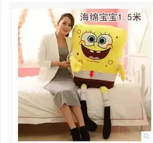 huge stuffed toy , 150cm Spongebob toy the cartoon Spongebob throw pillow toy s887