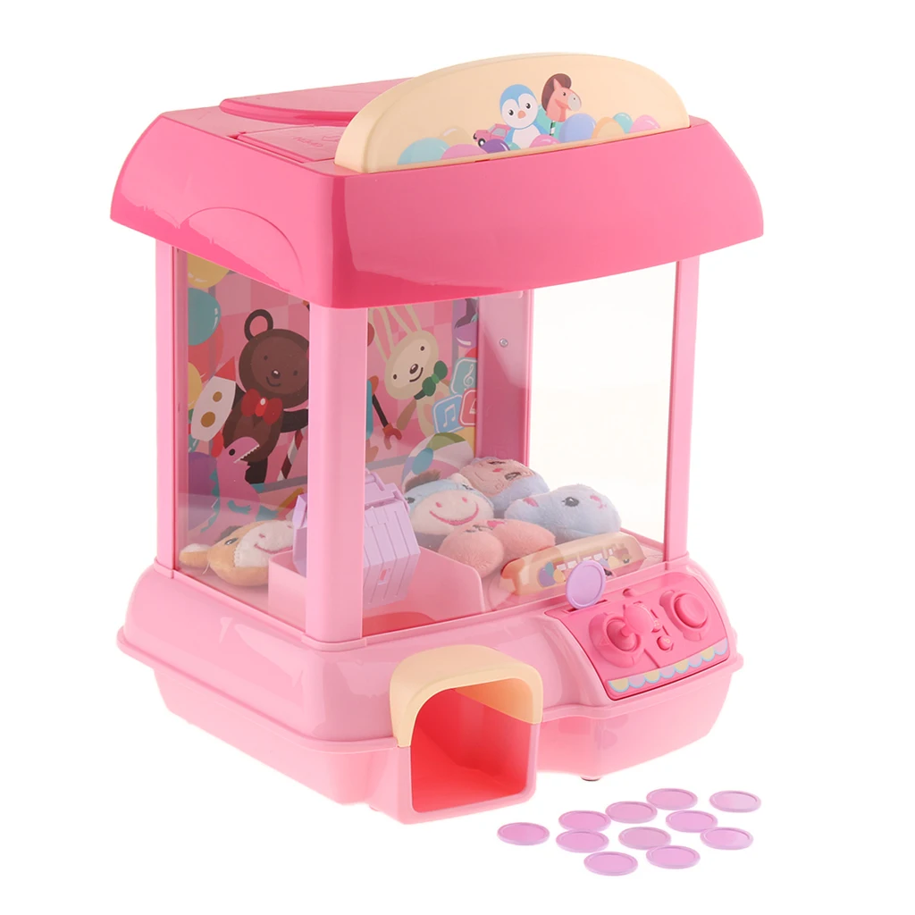 Electronic Claw Toy Catching Doll Grabber Machine Arcade Game Toy, Automatic Coin, Sound & Light 