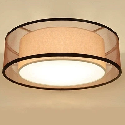 

New Modern Ceiling Light LED Lamp Diameter Cloth+Iron Lamp Shade Simple Room Bar Home Ceiling Lighting Bedroom Light Fixture