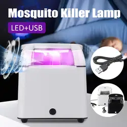 Mosquito killer USB Электрический комаров Killer лампа Фотокатализ немой домашний светодиодный жучок ловушка для насекомых Zapper ловушка без излучения