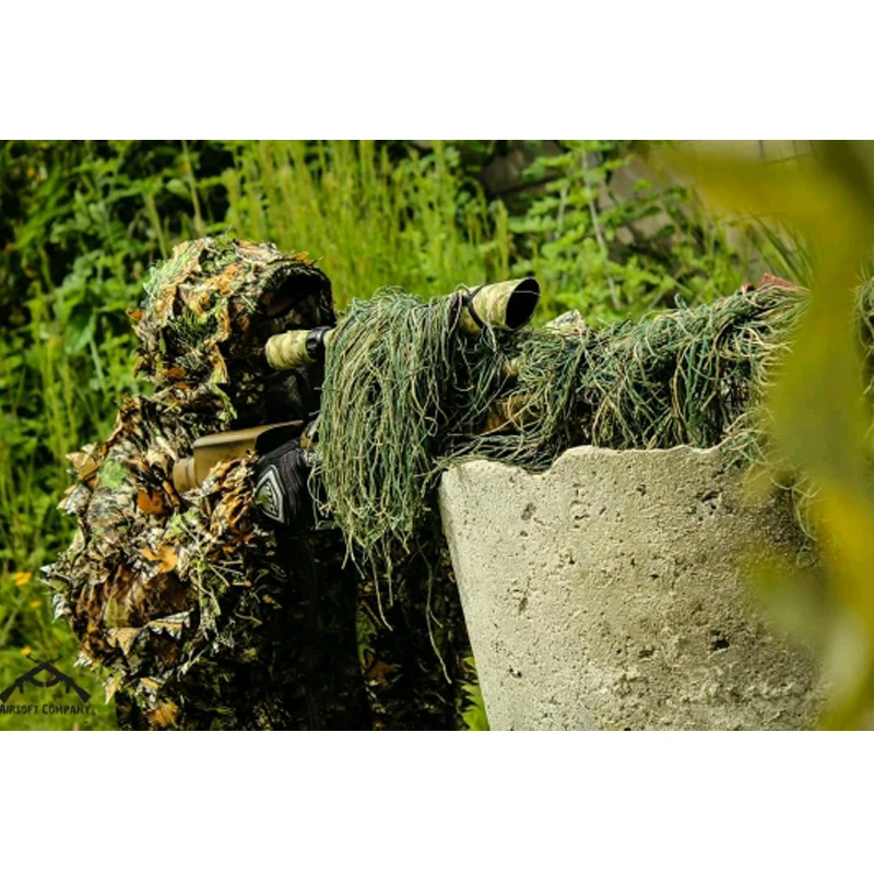 Camouflage Sniper Hunting Rifle Wrap Rope Grass Ghillie Suits Gun Cover